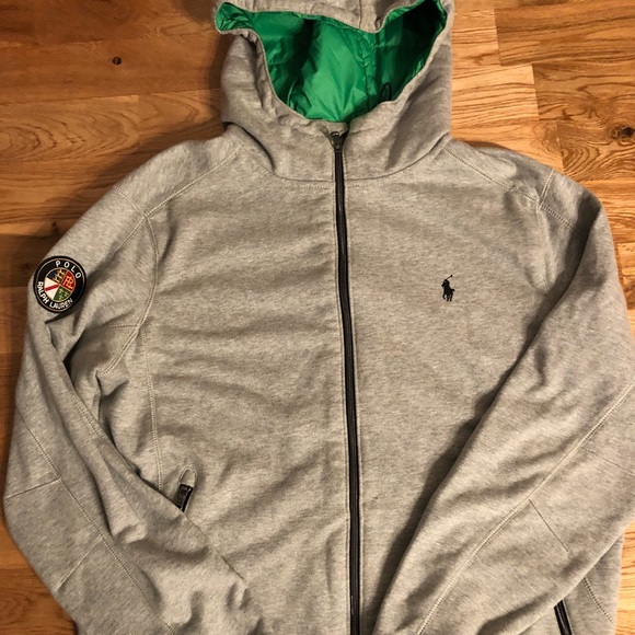 polo patch hoodie
